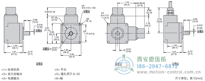 HD20重载光电增量防爆编码器外形及安装尺寸 - 西安德伍拓自动化传动系统有限公司