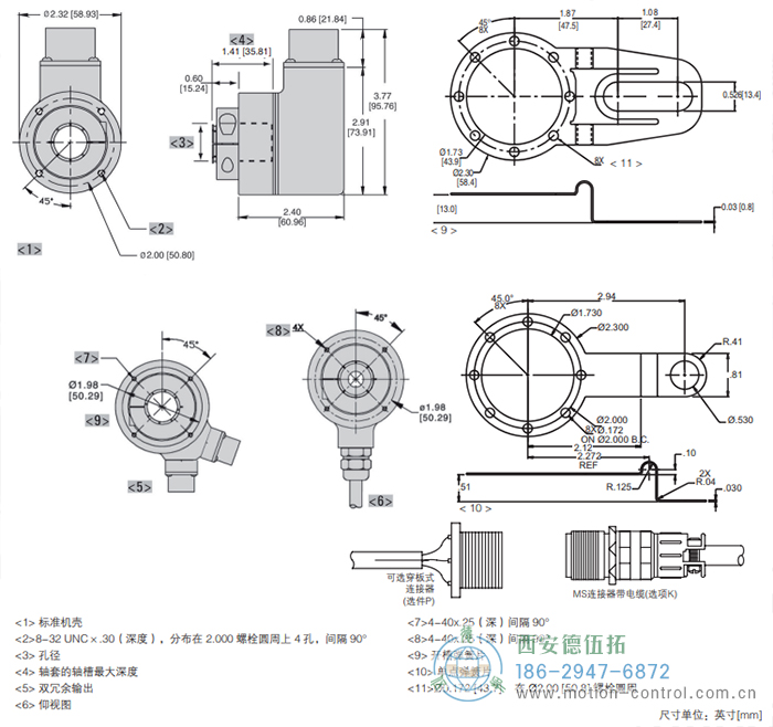 ISD25重载光电增量防爆编码器外形及安装尺寸 - 西安德伍拓自动化传动系统有限公司