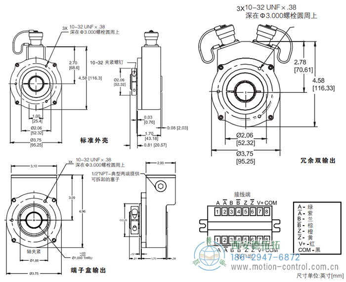 ISD37重载光电增量防爆编码器外形及安装尺寸1 - 西安德伍拓自动化传动系统有限公司